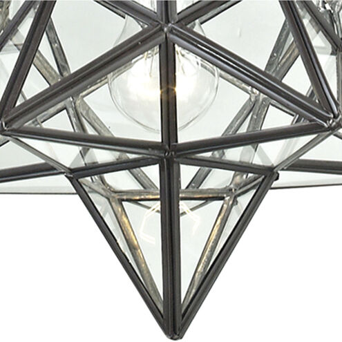 Star 1 Light 9 inch Oil Rubbed Bronze Mini Pendant Ceiling Light