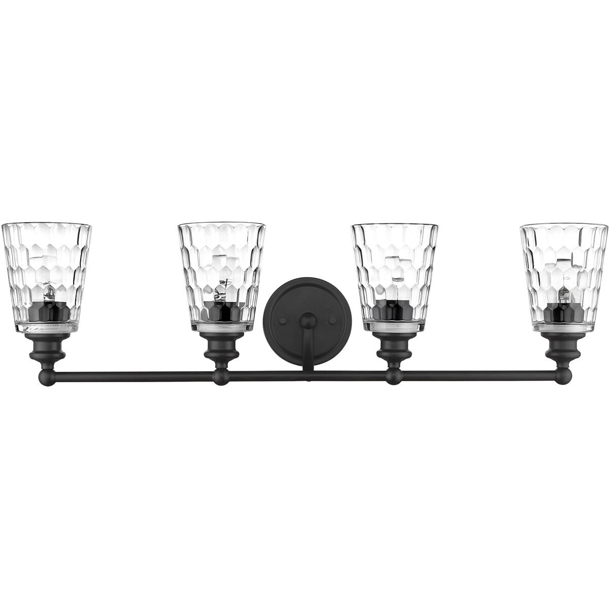 Mae 4 Light 32 inch Matte Black Vanity Light Wall Light