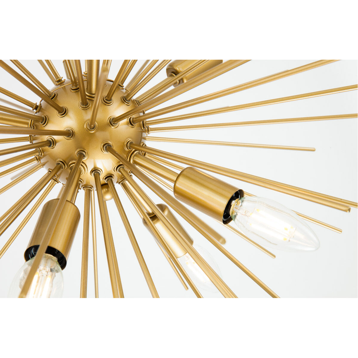 Timber 8 Light 20 inch Brass Pendant Ceiling Light