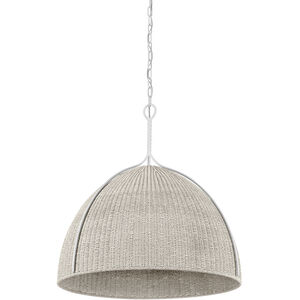 Woodlawn 1 Light 28.5 inch White Plaster Pendant Ceiling Light