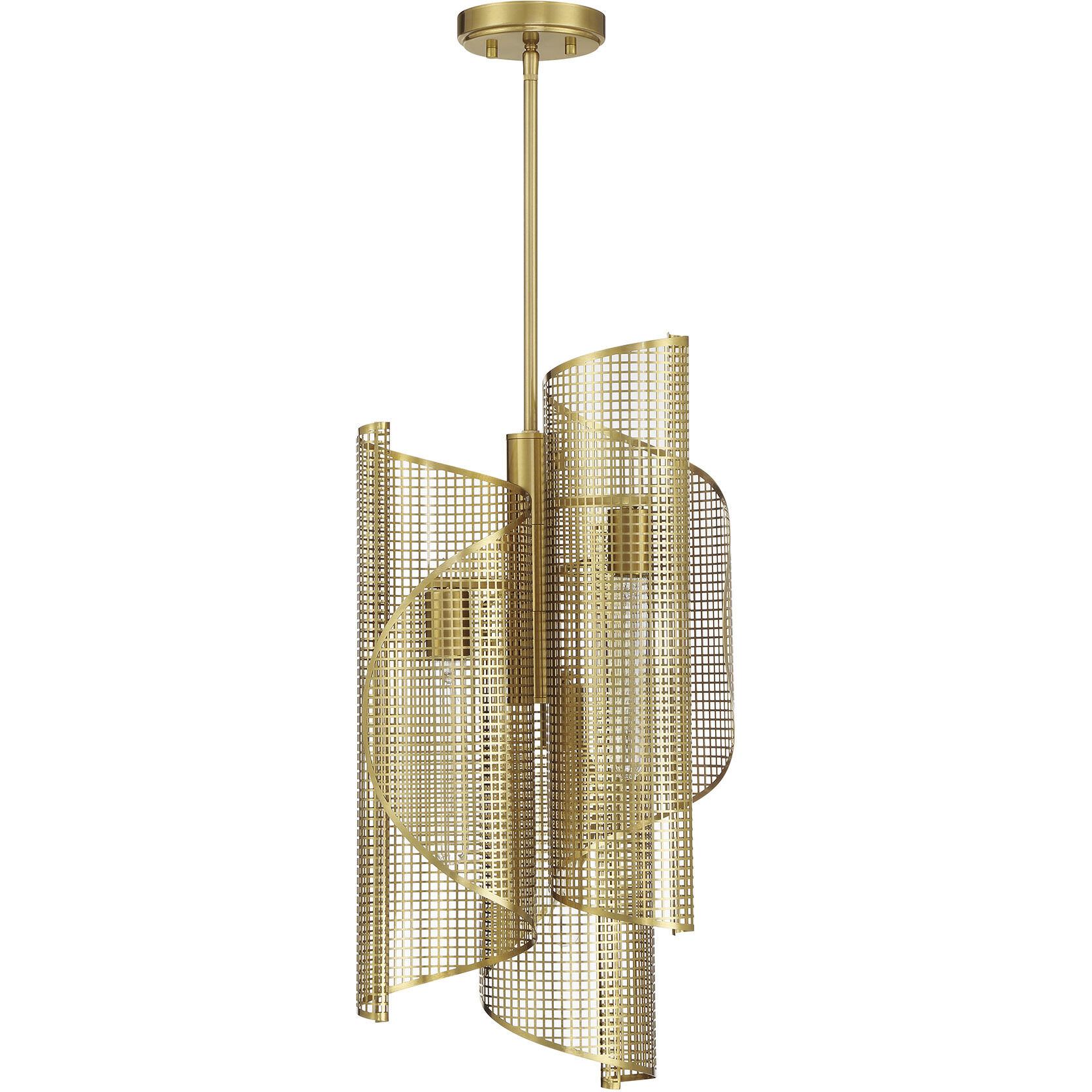 Hillbourne 3 Light 14 inch Warm Brass Pendant Ceiling Light