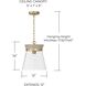 Finn 1 Light 12 inch White Wash and Matte Brass Pendant Ceiling Light