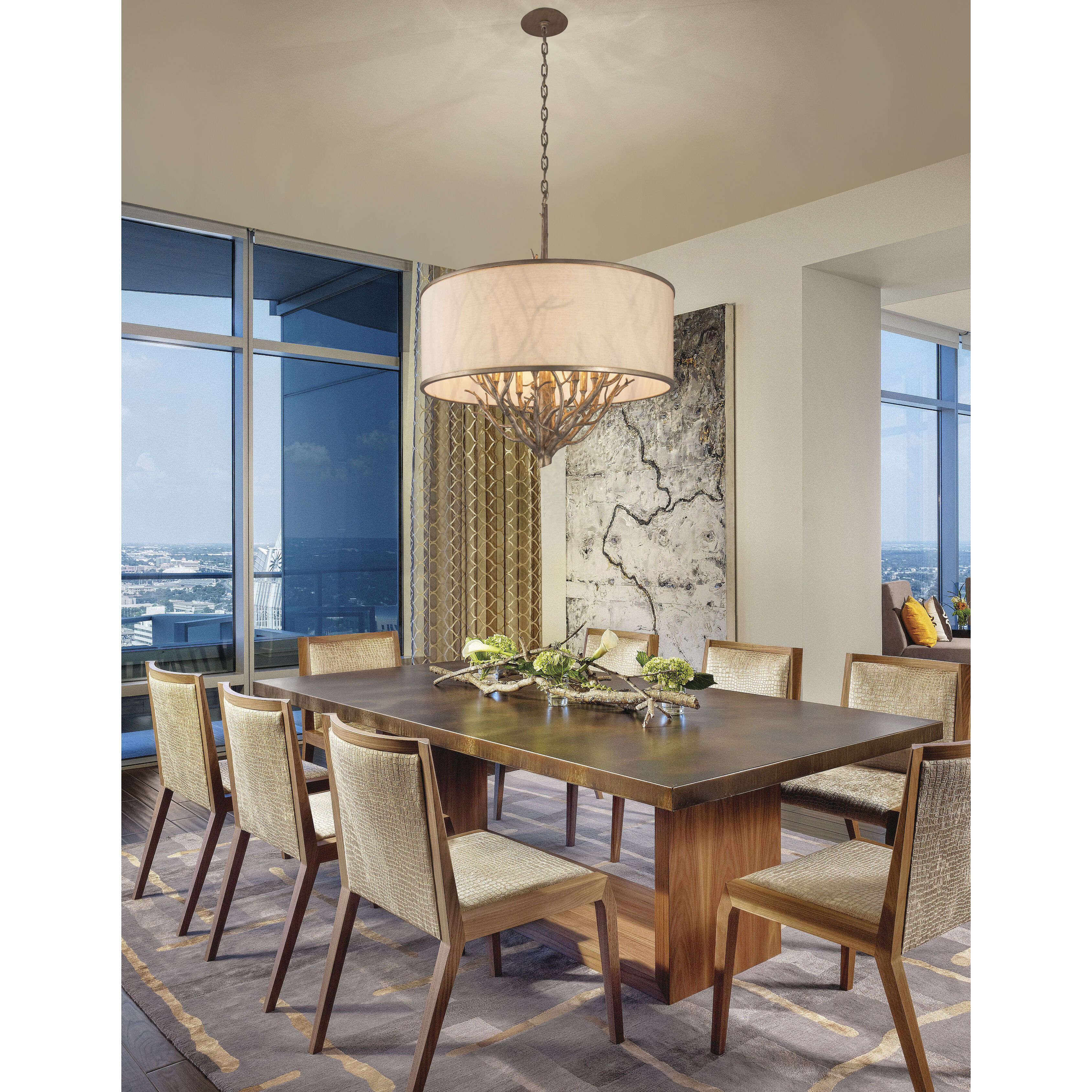 Whitman 8 Light 30.5 inch Vienna Bronze Chandelier Ceiling Light