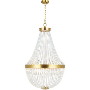 C&M by Chapman & Myers Summerhill 12 Light 25 inch Burnished Brass Chandelier Ceiling Light