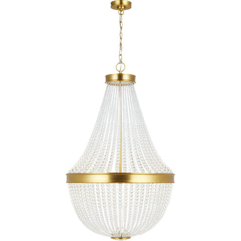 C&M by Chapman & Myers Summerhill 12 Light 25 inch Burnished Brass Chandelier Ceiling Light