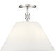 Adorra 3 Light 16 inch Polished Nickel Indoor Semi-Flush Ceiling Light
