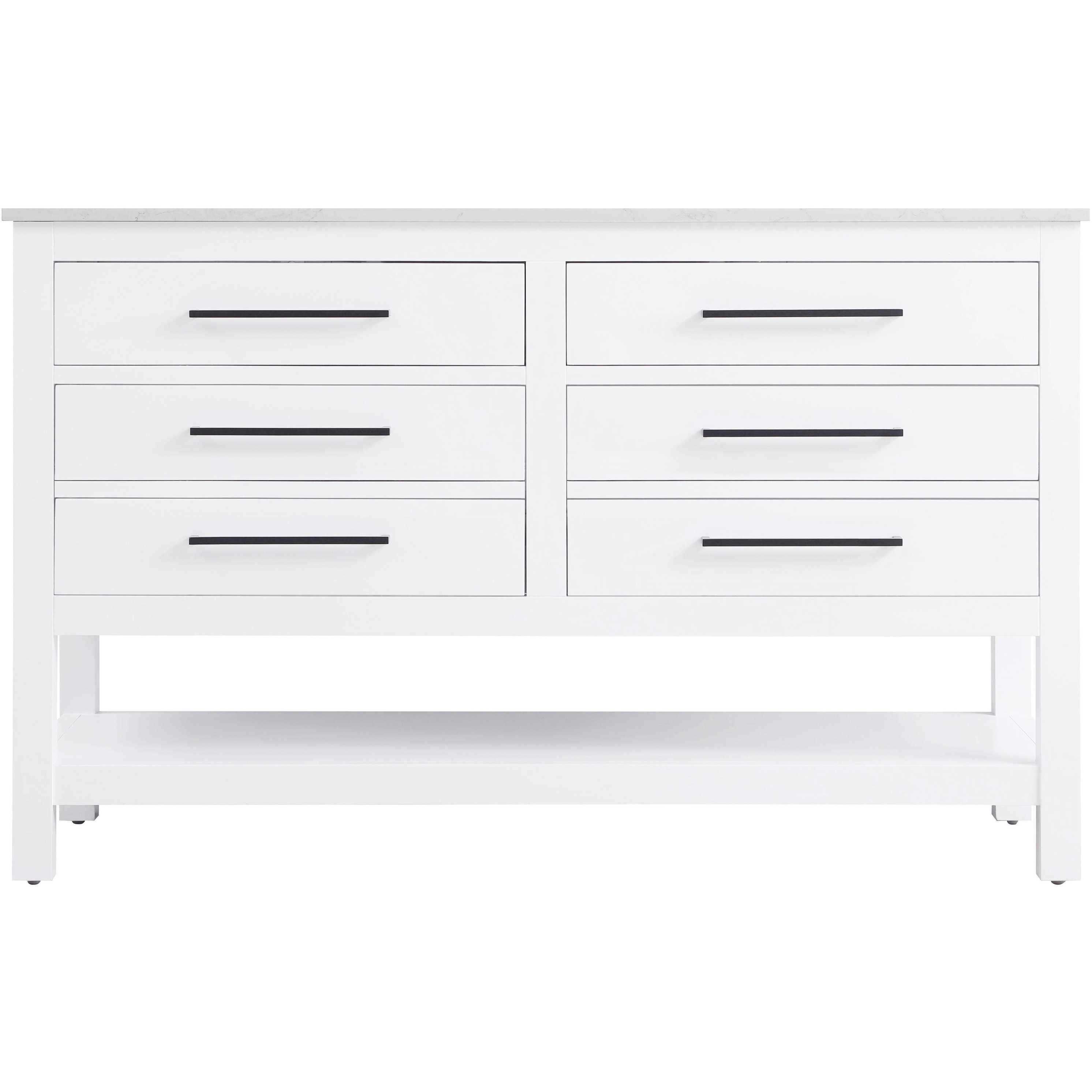 Karson 54 X 34 inch White Bathroom Vanity Cabinet