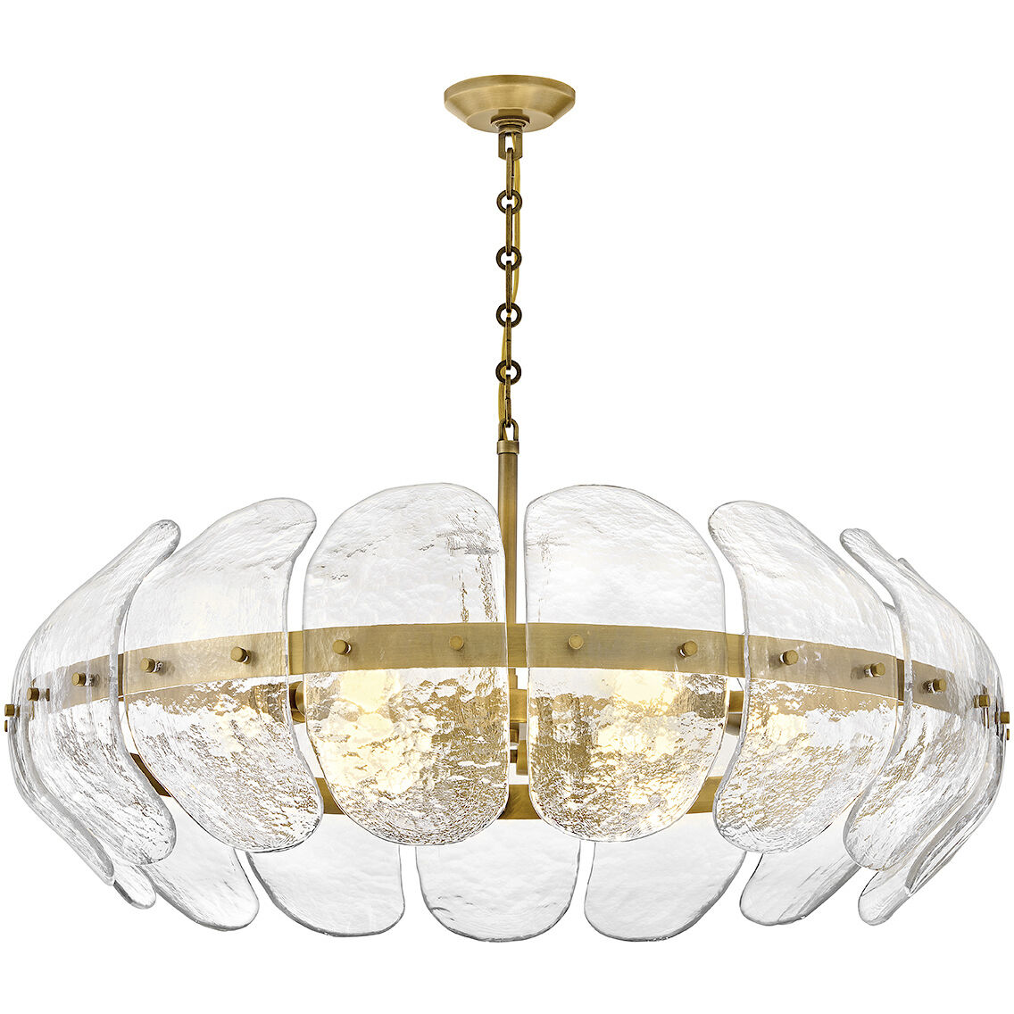Lillia 6 Light 36.25 inch Heritage Brass Chandelier Ceiling Light