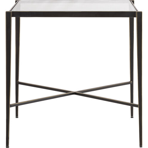 Leon 22 X 22 inch Bronze with Clear Accent Table