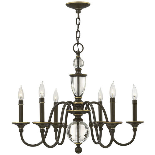 Eleanor LED 27 inch Light Oiled Bronze Indoor Chandelier Ceiling Light