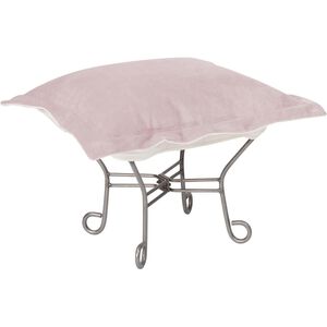 Scroll Puff 18 inch Rose Ottoman, The Bella Collection