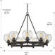 Galveston 9 Light 37 inch Rubbed Bronze Chandelier Ceiling Light, Large