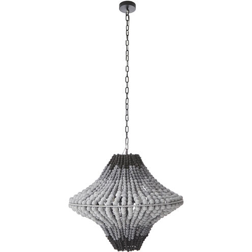 Paradisa 3 Light 30 inch Black and Gray Ombre with Bronze Chandelier Ceiling Light