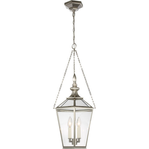 Chapman & Myers Evaline LED 13.5 inch Polished Nickel Lantern Pendant Ceiling Light, Small