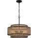 Teton 5 Light 20 inch Matte Black Pendant Ceiling Light