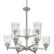 Bohin 9 Light 28 inch Brushed Nickel Chandelier Ceiling Light