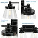 Hinton 4 Light 34 inch Matte Black Bath Vanity Wall Light