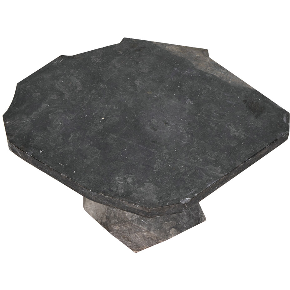 Rind 36 X 31 inch Black Marble Accent Table