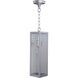 Deka 1 Light 4.85 inch Chromite Outdoor Pendant, Large