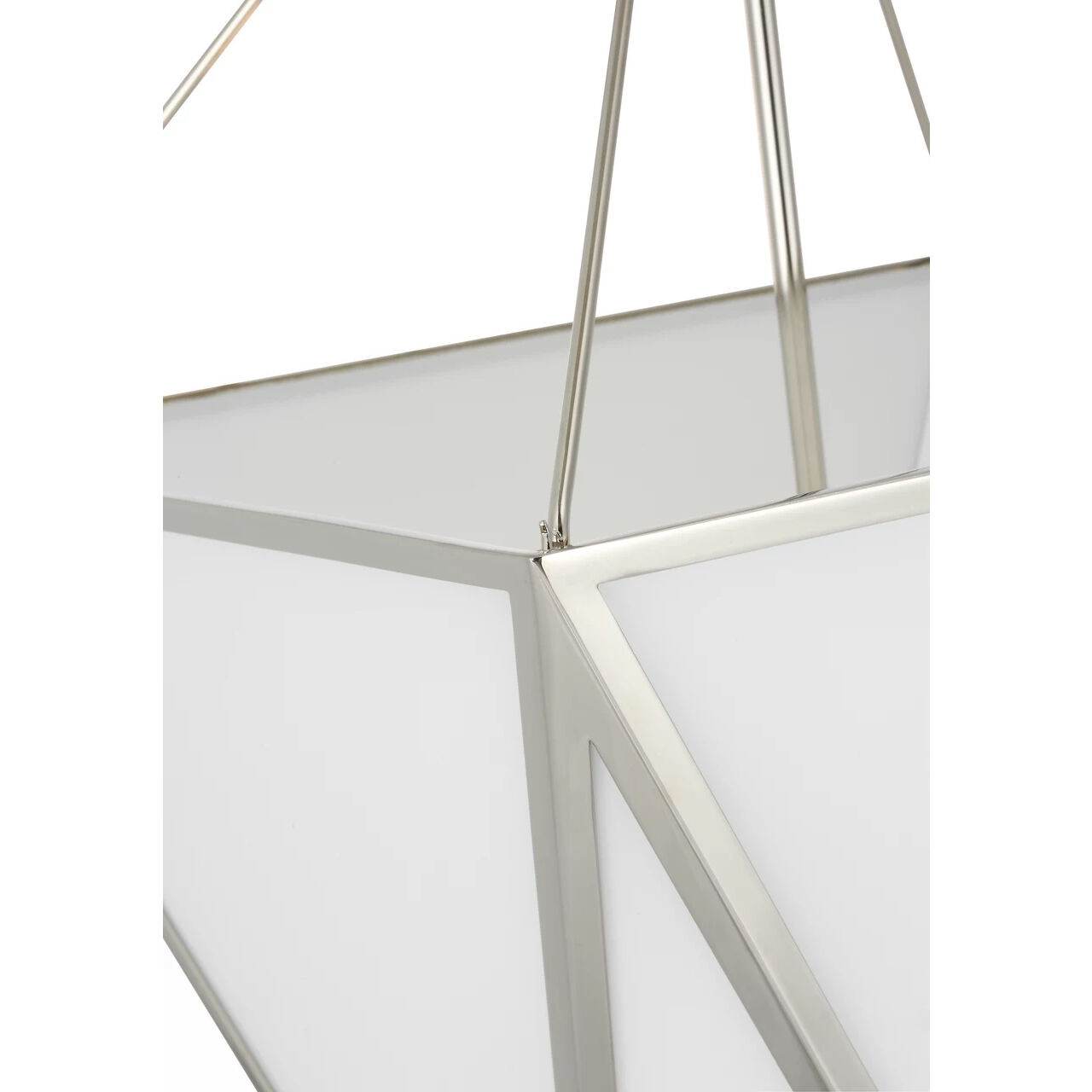 Julie Neill Lorino LED 17 inch Polished Nickel Tapered Lantern Pendant Ceiling Light