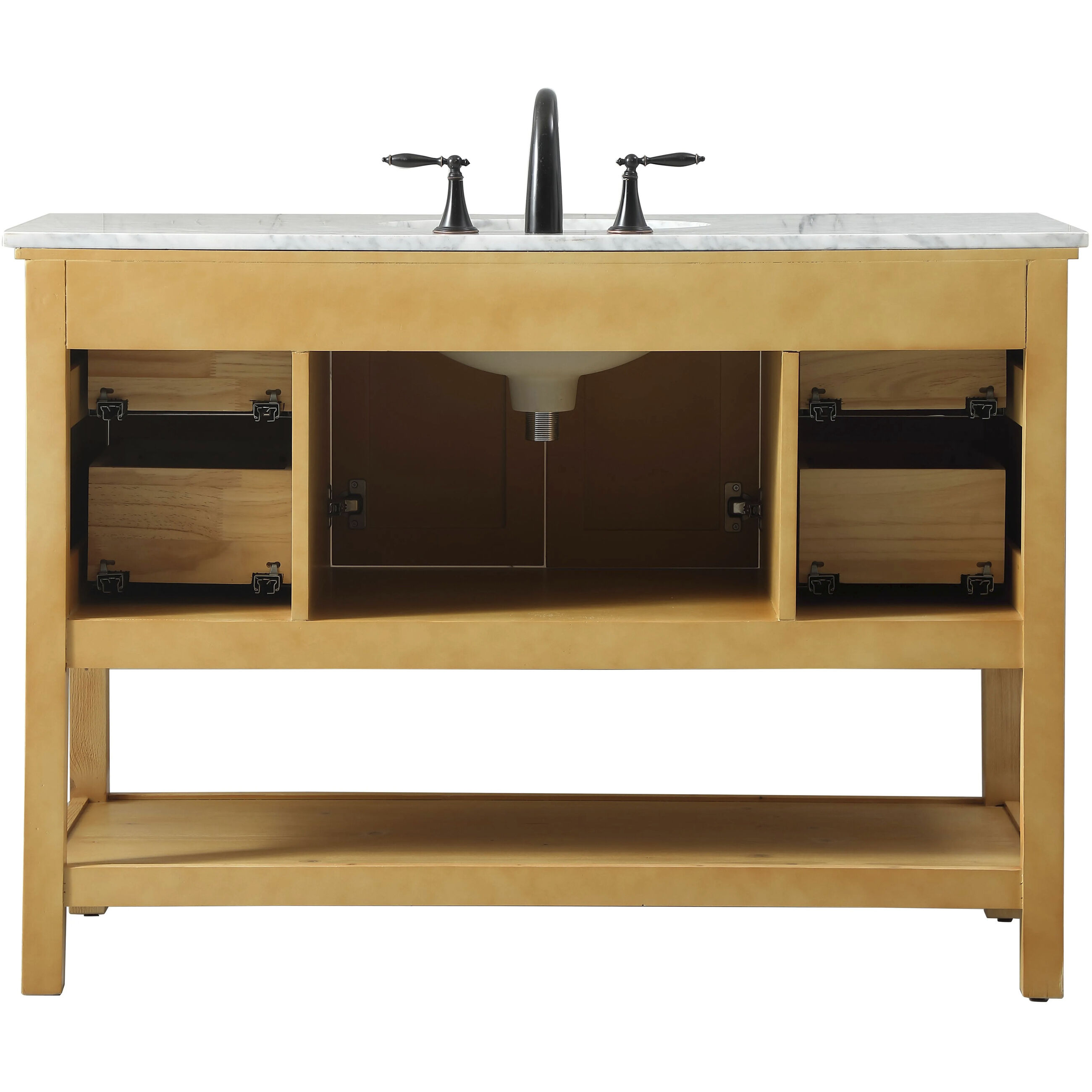 Metropolis 48 X 22 X 34 inch Natural Wood Vanity Sink Set