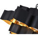 Canada 12 Light 30 inch Matte Black Chandelier Ceiling Light in Matte Black w/ Gold Leaf Interior