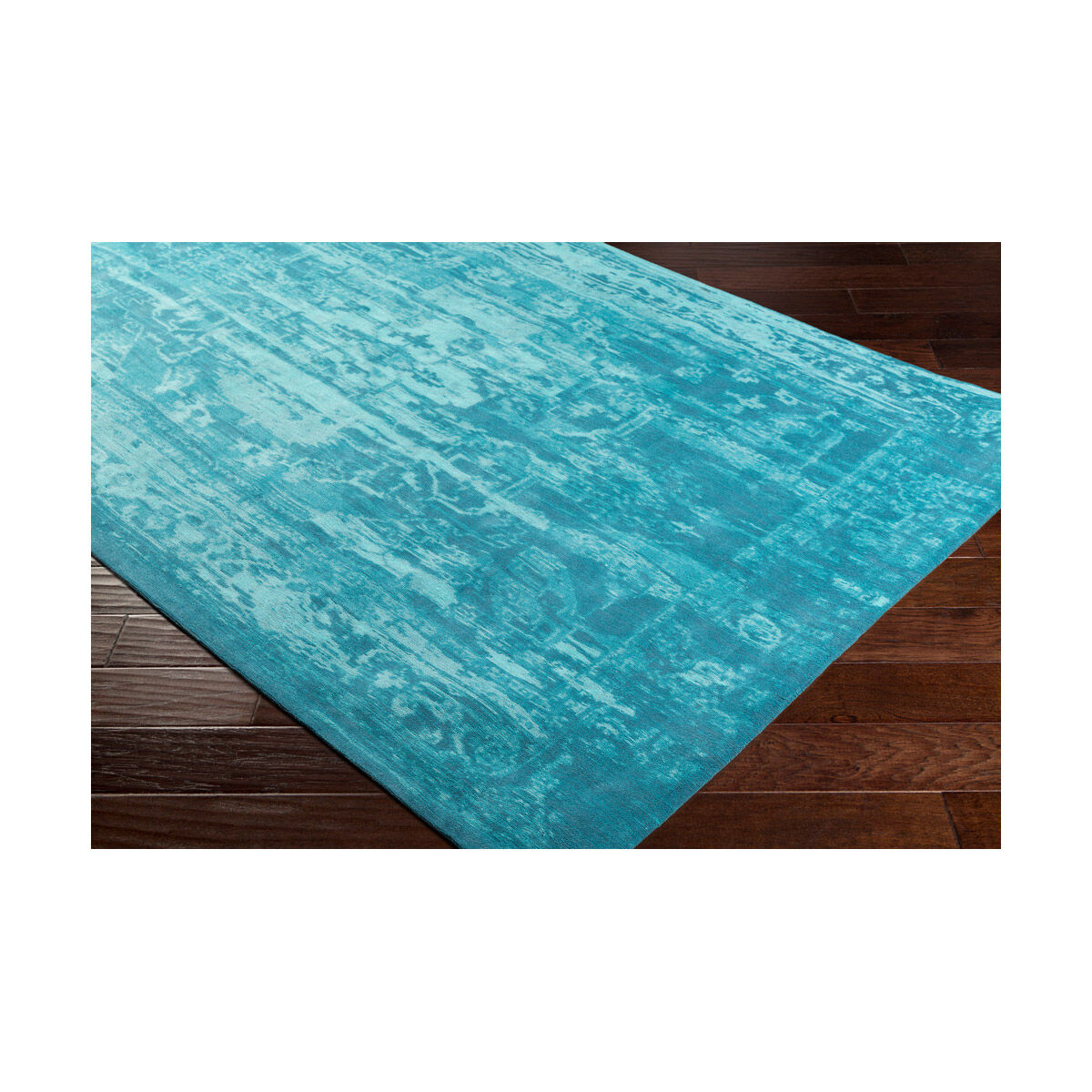 Elegant 72 X 72 inch Aqua/Teal Rugs, Round
