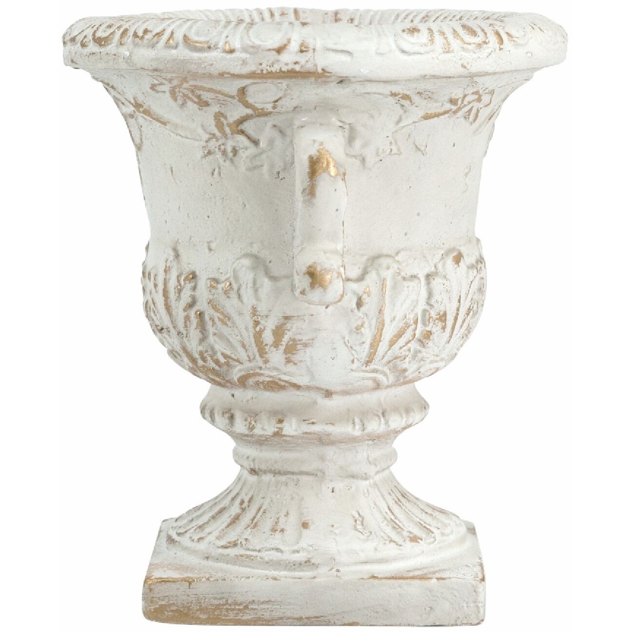 Anita White/Gold Planter