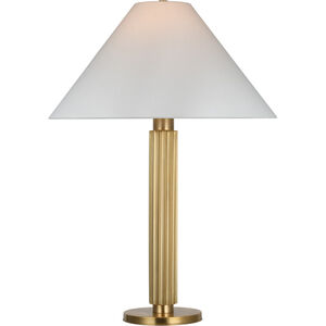 Visual Comfort Signature Collection Marie Flanigan Durham 34.25 inch 15 watt Soft Brass Table Lamp Portable Light, Large S3115SB-L - Open Box