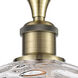 Ballston Athens Water Glass LED 10 inch Antique Brass Semi-Flush Mount Ceiling Light