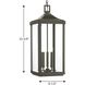 Caelum 3 Light 9.5 inch Antique Bronze Outdoor Hanging Lantern, Design Series