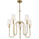 Traditional 5 Light 27.25 inch Natural Brass Chandelier Ceiling Light