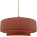 Radiance LED 14.5 inch Canyon Clay and Brushed Brass Pendant Ceiling Light