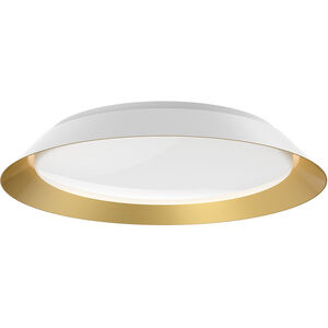 Jasper LED 19.13 inch White and Gold Flush Mount Ceiling Light