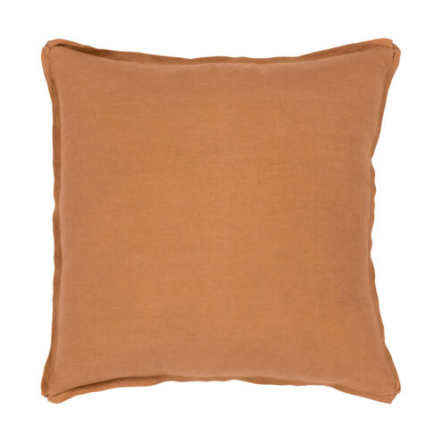 Solid 20 X 20 inch Burnt Orange Pillow Kit