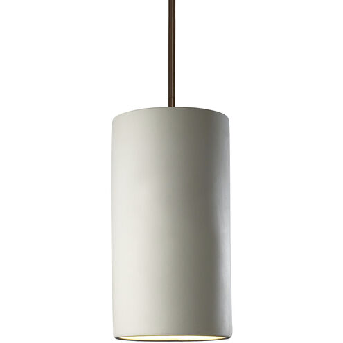 Radiance Collection 1 Light 7 inch Bisque with Dark Bronze Pendant Ceiling Light