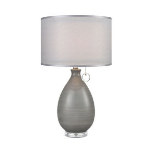 Gilday Dr 26 inch 100.00 watt Gray with Clear Table Lamp Portable Light