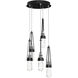 Link 5 Light 13 inch Ink Mini Pendant Ceiling Light in Clear with White Threading