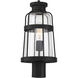 Quinton 1 Light 18.75 inch Matte Black Outdoor Post Lantern, Lighting One