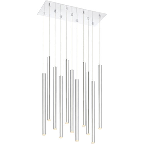 Forest LED 9.75 inch Chrome Chandelier Ceiling Light in 11, 40, Chrome Steel