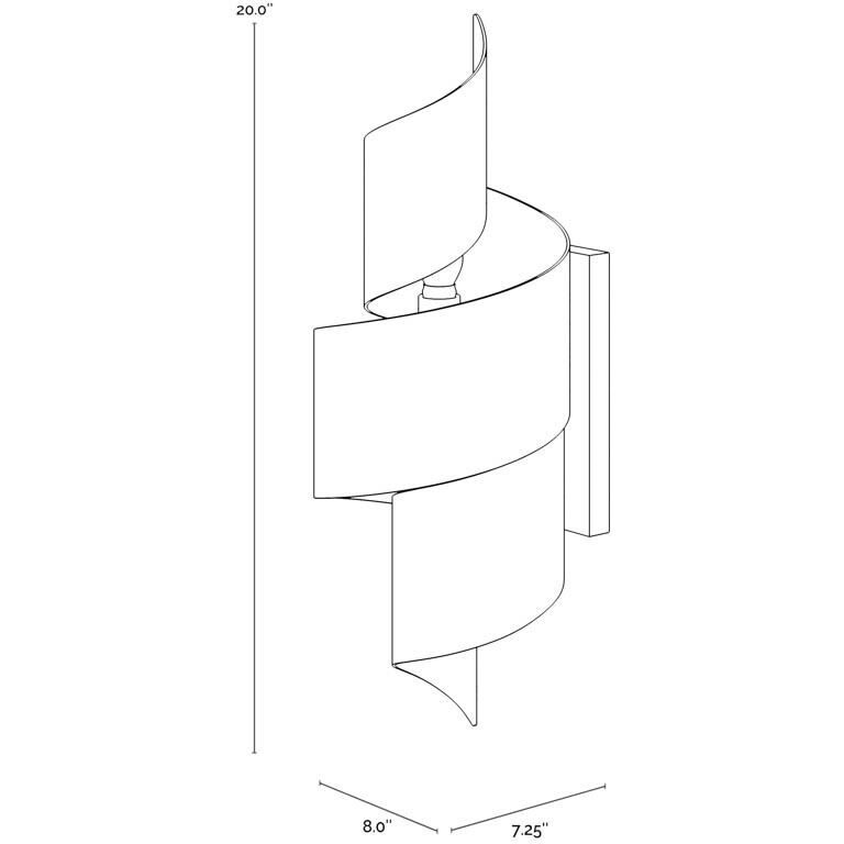 Aphelion LED 7.25 inch Matte Black / Gold / Matte Black Sconce Wall Light