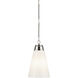 Marsailli 1 Light Polished Nickel Pendant Ceiling Light, Medium