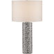 Charcoal 27.75 inch 150 watt Gray and White with Polished Nickel Table Lamp Portable Light