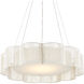 Ancroft 1 Light 32 inch Silver Leaf and White Chandelier Ceiling Light