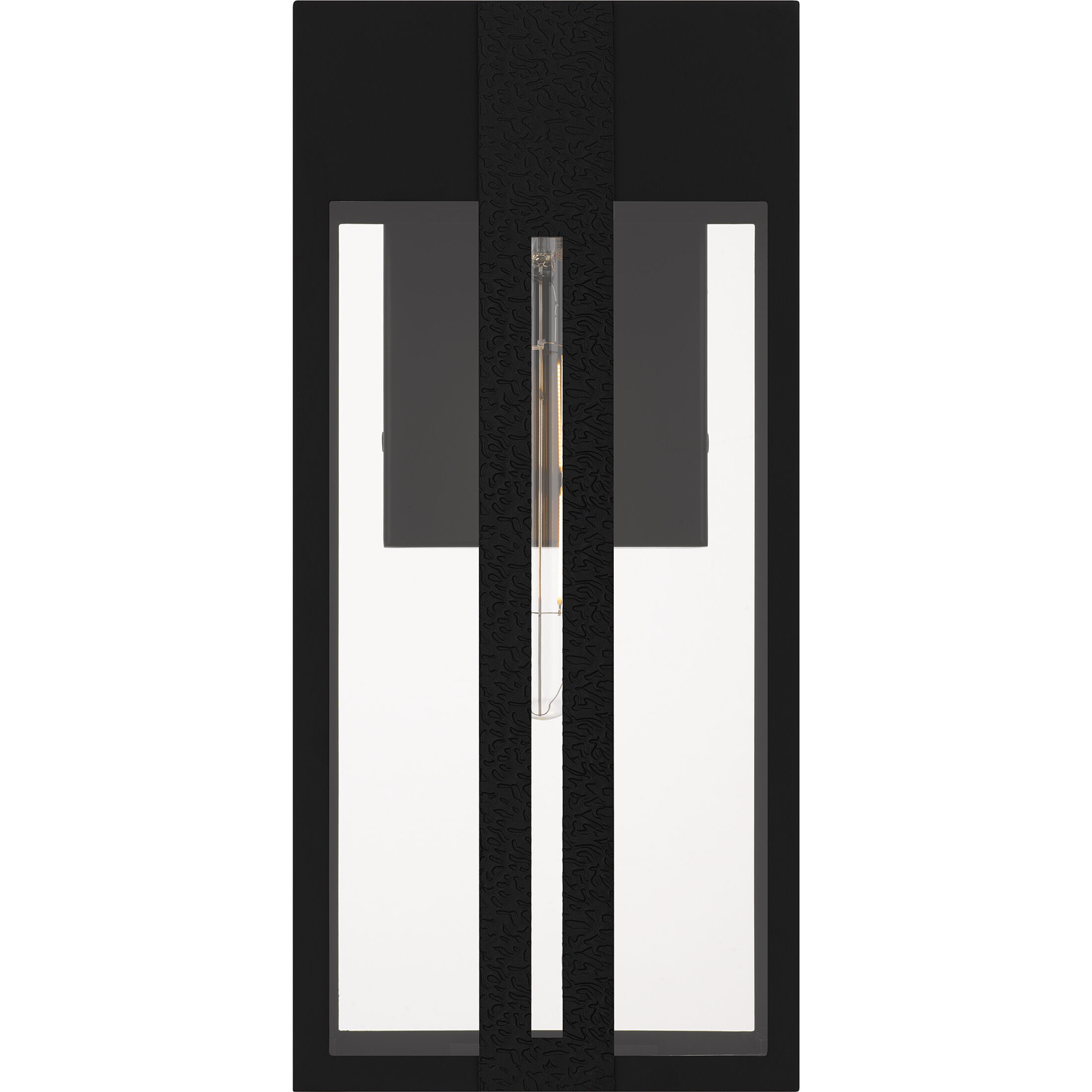 Boswell 1 Light 16 inch Matte Black Outdoor Wall Lantern, Medium
