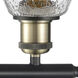 Ballston Cindyrella 2 Light 16 inch Black Antique Brass Bath Vanity Light Wall Light in Incandescent, Seedy Glass
