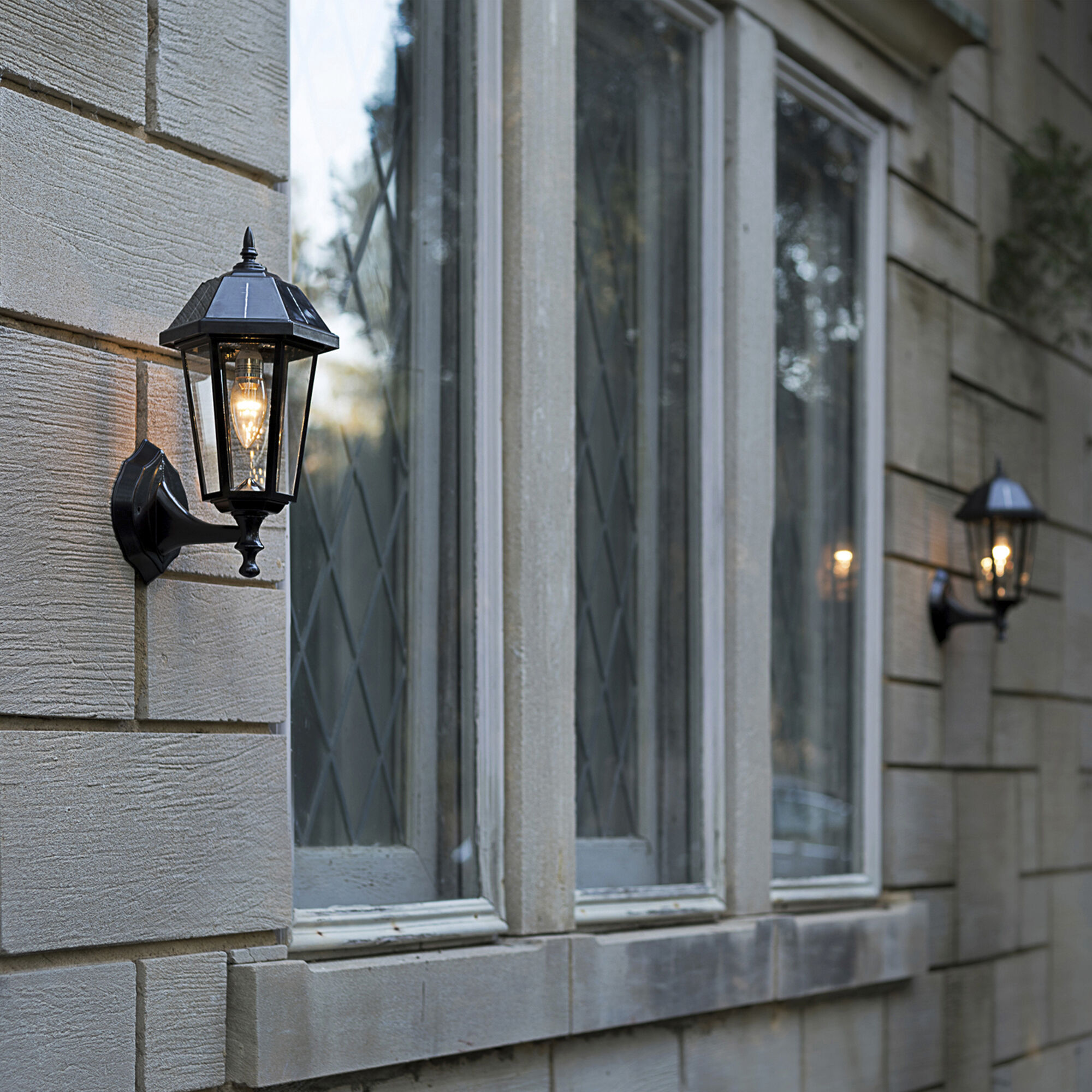 Baytown II LED 19 inch Black Outdoor Post Light, Solar