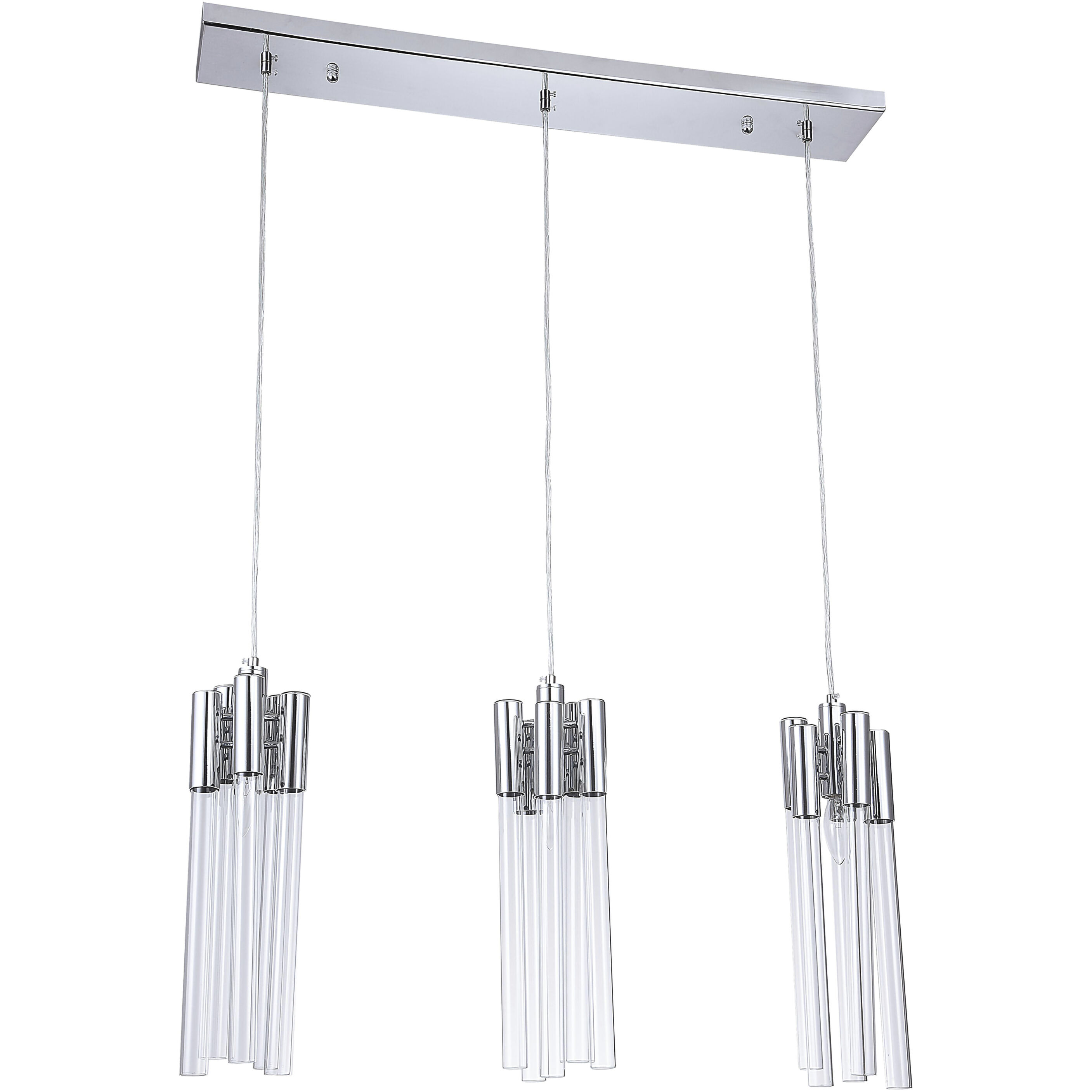 Canada 3 Light 4.7 inch Chrome Chandelier Ceiling Light