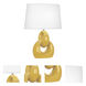 Fusion 27 inch 150 watt Sunset Yellow Table Lamp Portable Light