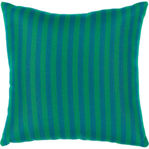 Finn 20 inch Dark Green, Bright Blue Pillow Cover